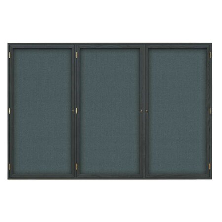 United Visual Products Open Faced Traditional Rounded Corkboard UV639ARC-BLACK-RUBBER